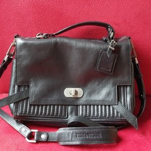 Zadig & Voltaire black leather crossbody bag.